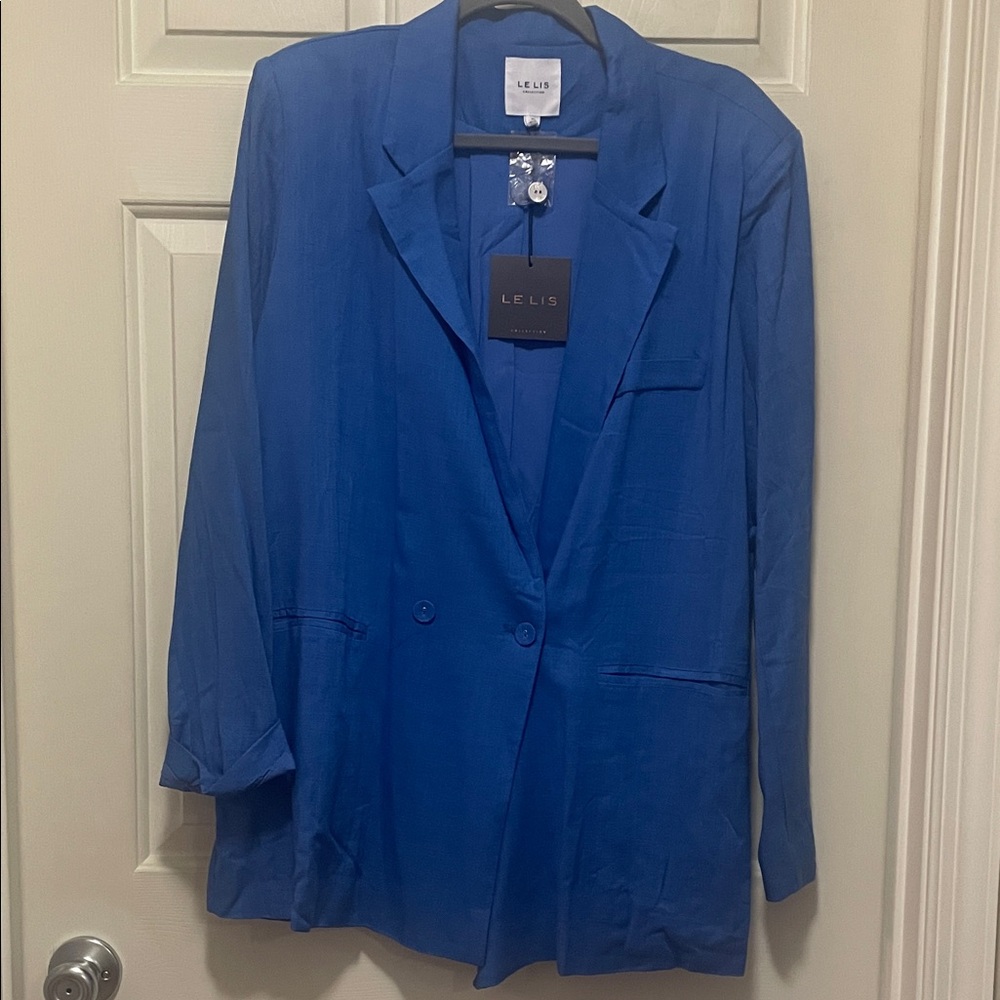 Le Lis Women's Vibrant Blue Blazer NWT
